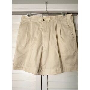 Vintage Dockers Cream Pleated Men's Shorts, Boating, Preppy, Classic, Iconic 36"